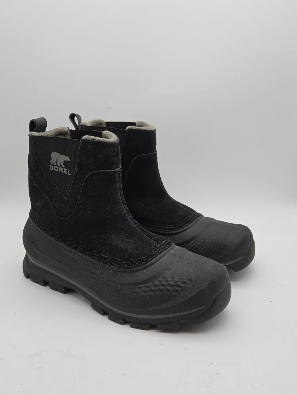 Sorel Buxton Pull On Waterproof Insulated Snow Boots Black Men's 9
